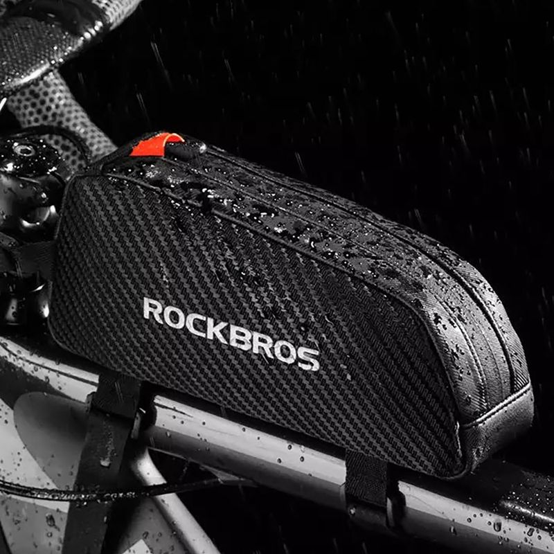 Чанта за рамка на велосипед Rockbros 1 л черна 8
