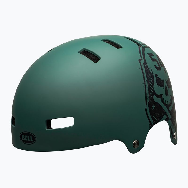 Велосипедна каска Bell Local green black/skull