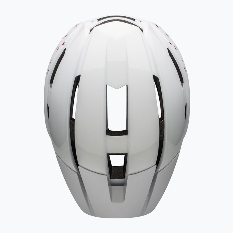 Детска велосипедна каска Bell Sidetrack II Integrated MIPS white stars 4
