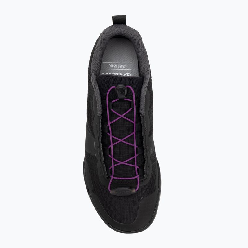 Дамски обувки за колоездене на платформа Giro Tracker Fastlace black/throwback purple 5