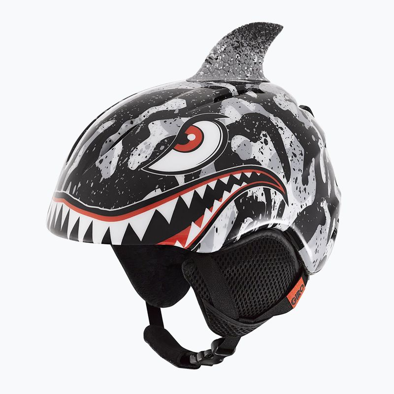 Детска скиорска каска Giro Launch Plus black/grey tiger shark