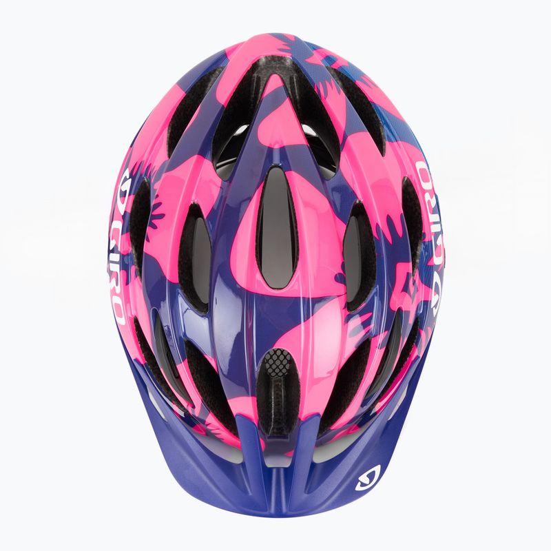Детска велосипедна каска Giro Raze berry blue flowers 6