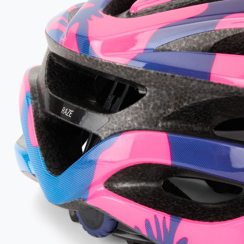 Детска велосипедна каска Giro Raze berry blue flowers 8