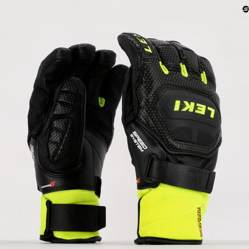 Мъжка ски ръкавица LEKI Worldcup Race Flex S Speed System черно-зелена 649802301080 8