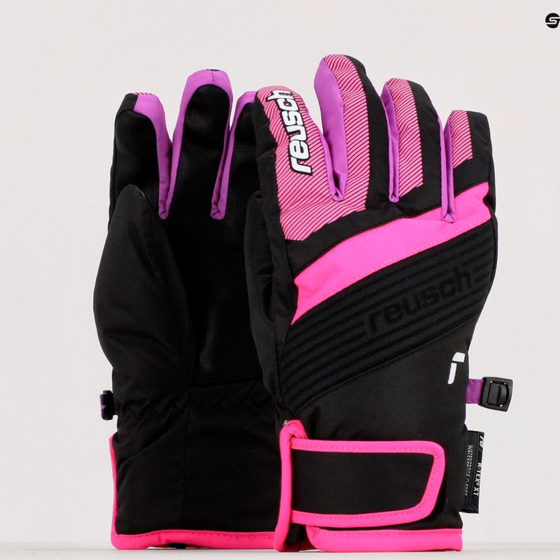 Детски ски ръкавици Reusch Duke R-Tex XT черно-розови 7
