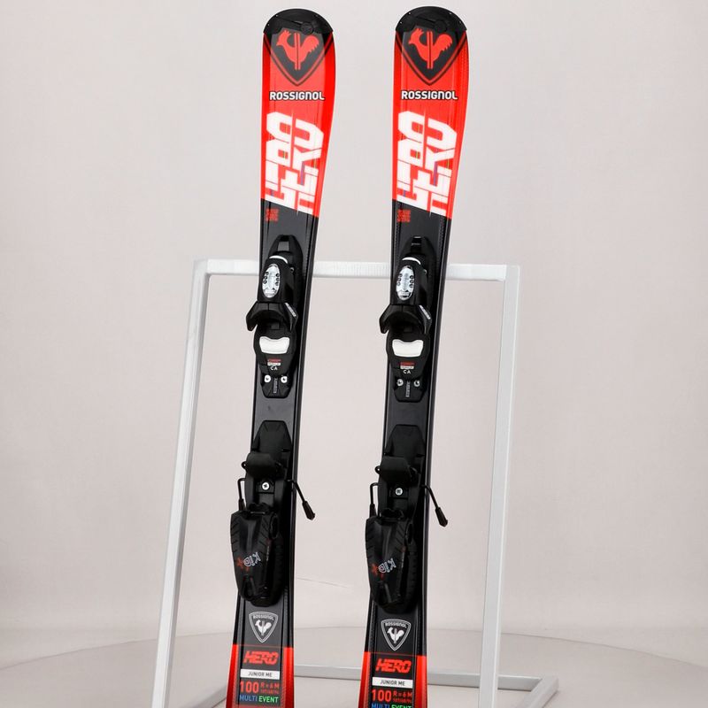 Детски ски за спускане Rossignol Hero 100-140 + Kid4 red 13