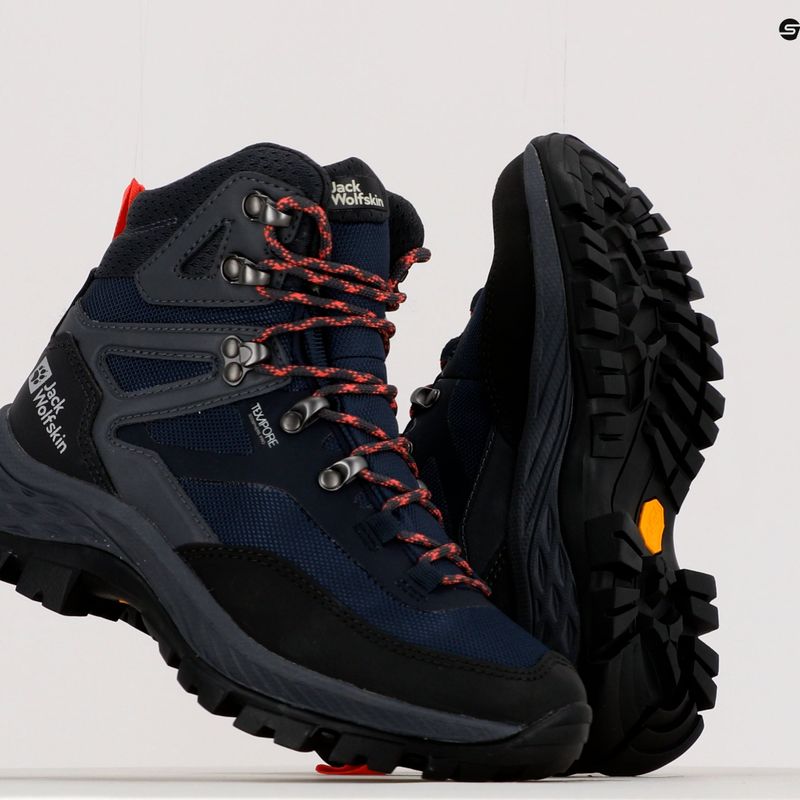 Jack Wolfskin дамски ботуши за трекинг Rebellion Guide Texapore Mid черно-сини 4053801 10