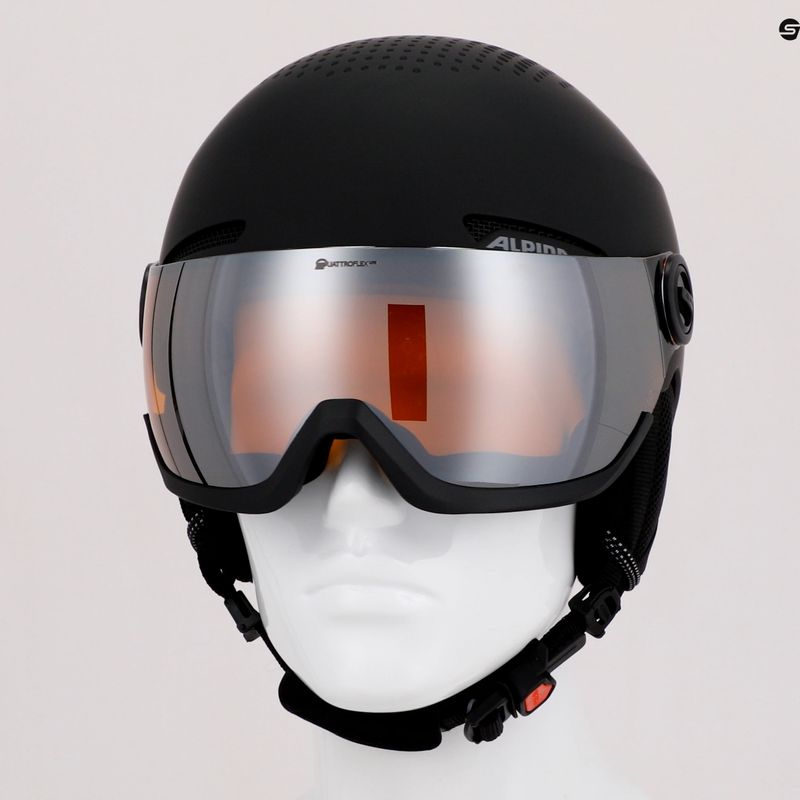 Ски каска Alpina Arber Visor Q Lite black matte 10