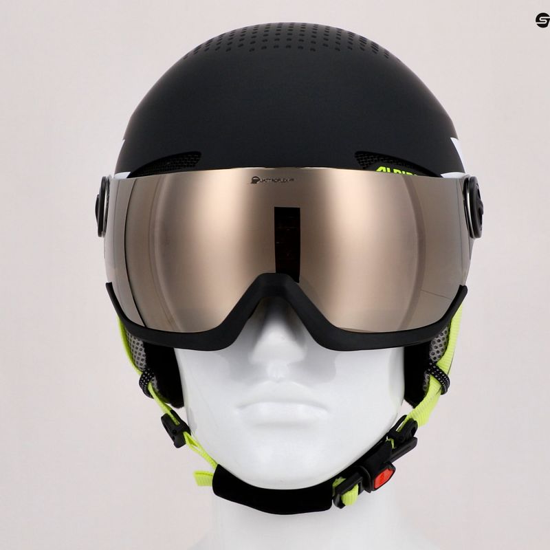 Детски ски каски Alpina Zupo Visor Q-Lite charcoal/neon matt 14