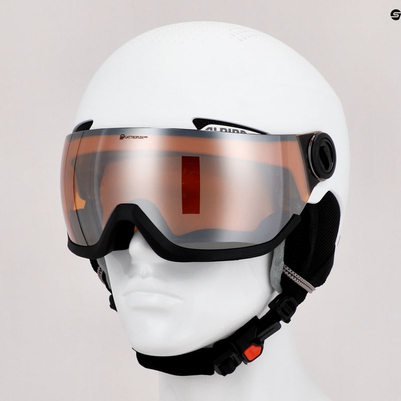 Ски каска Alpina Arber Visor Q Lite white matt 10