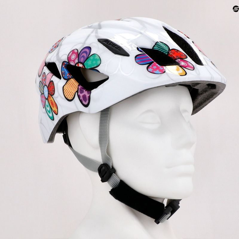 Детска велосипедна каска Alpina Pico pearlwhite/flower gloss 9