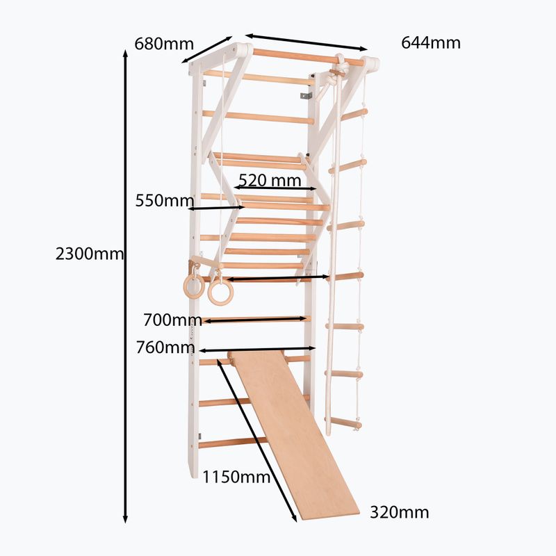 Гимнастическа стълба RINAGYM Sport 3 white 7