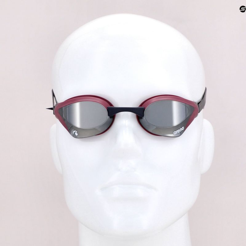 Очила за плуване Arena Cobra Core Swipe Mirror silver/red wine 003251/595 7
