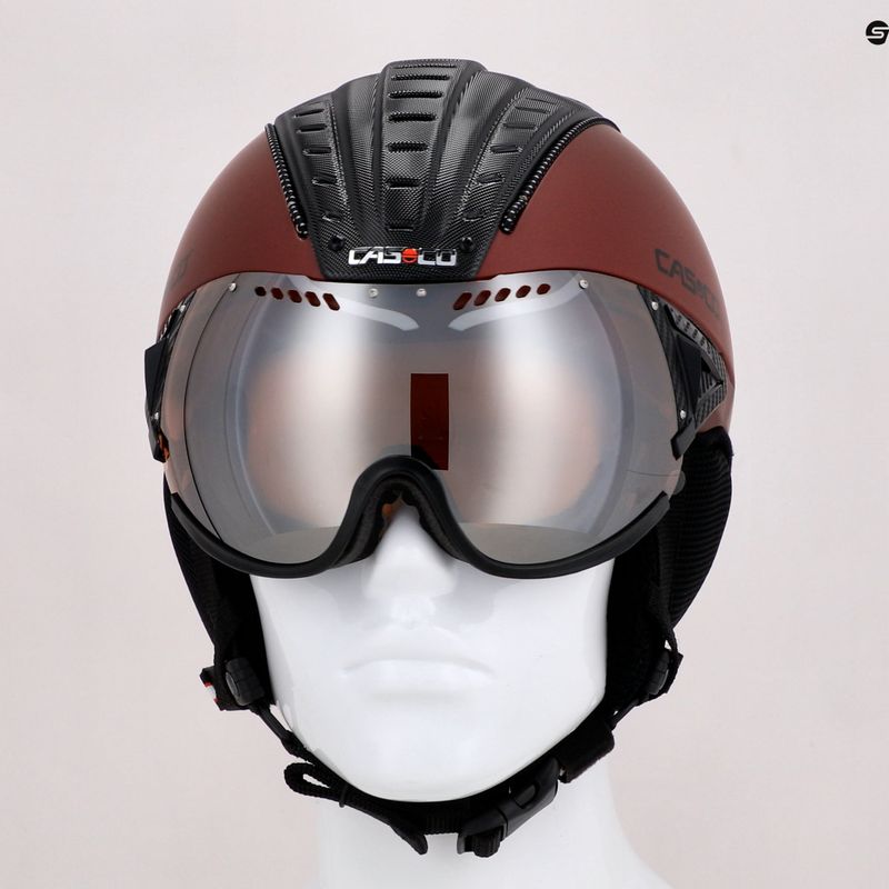 Ски каска CASCO SP-2 Carbonic Visor червена 07.3738 11