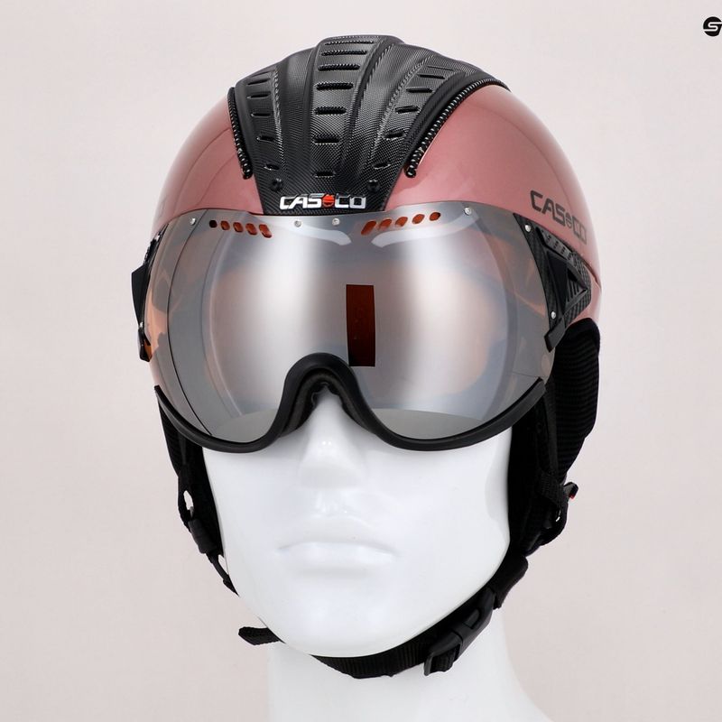 Ски каска CASCO SP-2 Carbonic Visor pink 07.3736 10