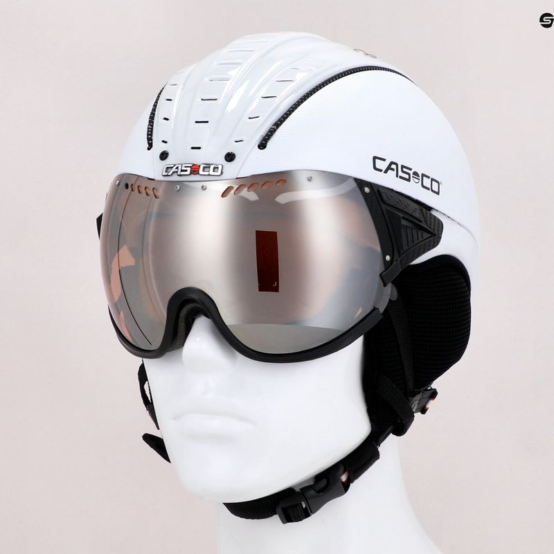 Ски каска CASCO SP-2 Carbonic Visor white 07.3737 11