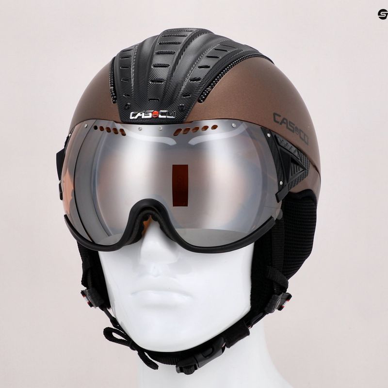 Ски каска CASCO SP-2 Carbonic Visor brown 07.3733 11