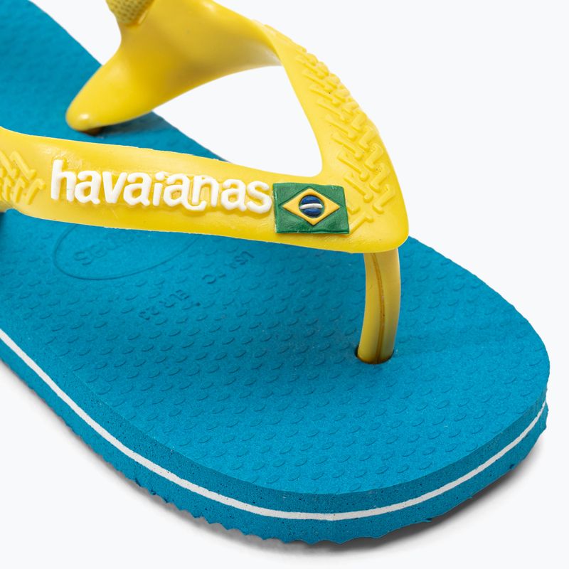 Havaianas Baby Brasil Logo II джапанки бяло/синьо/зелено/жълто 7