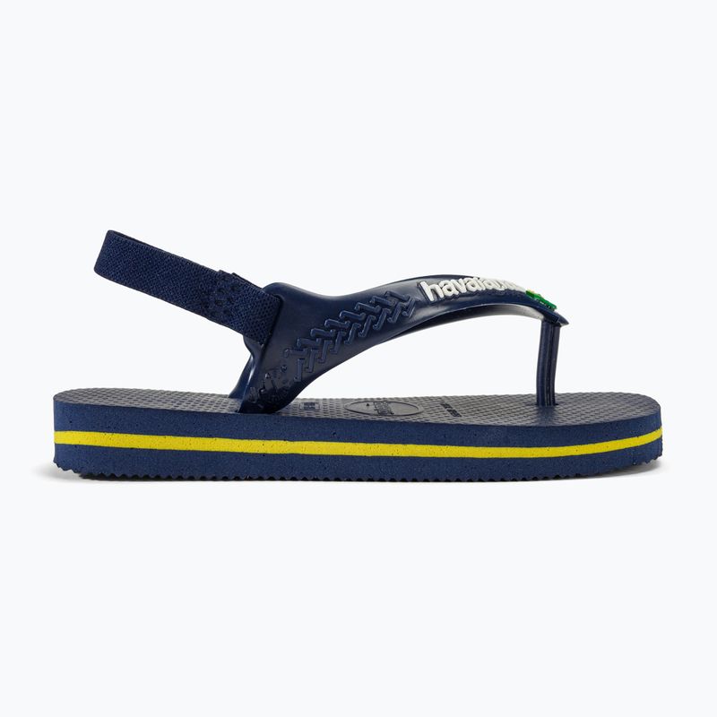 Детски сандали Havaianas Baby Brasil Logo II navy blue / citrus yelloew 2