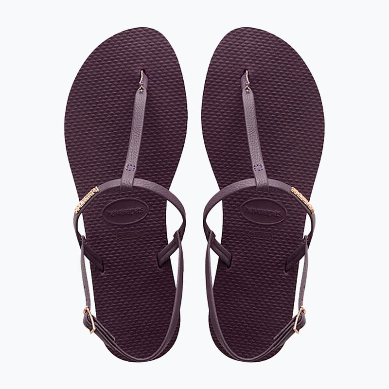 Дамски сандали Havaianas You Riviera лилаво/черно/златно 12