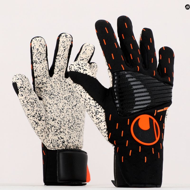 Uhlsport Speed Contact Supergrip+ Reflex Вратарски ръкавици черно и бяло 101125901 9