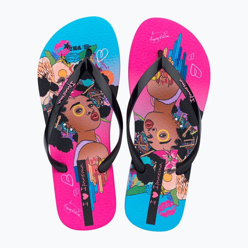 Дамски джапанки Ipanema Graffiti V pink/black/blue 2