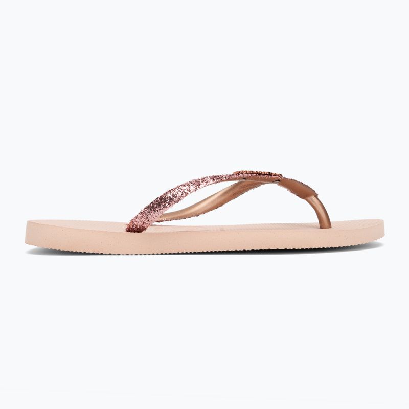 Дамски джапанки Havaianas Slim Glitter II ballet rose / golden blush 2
