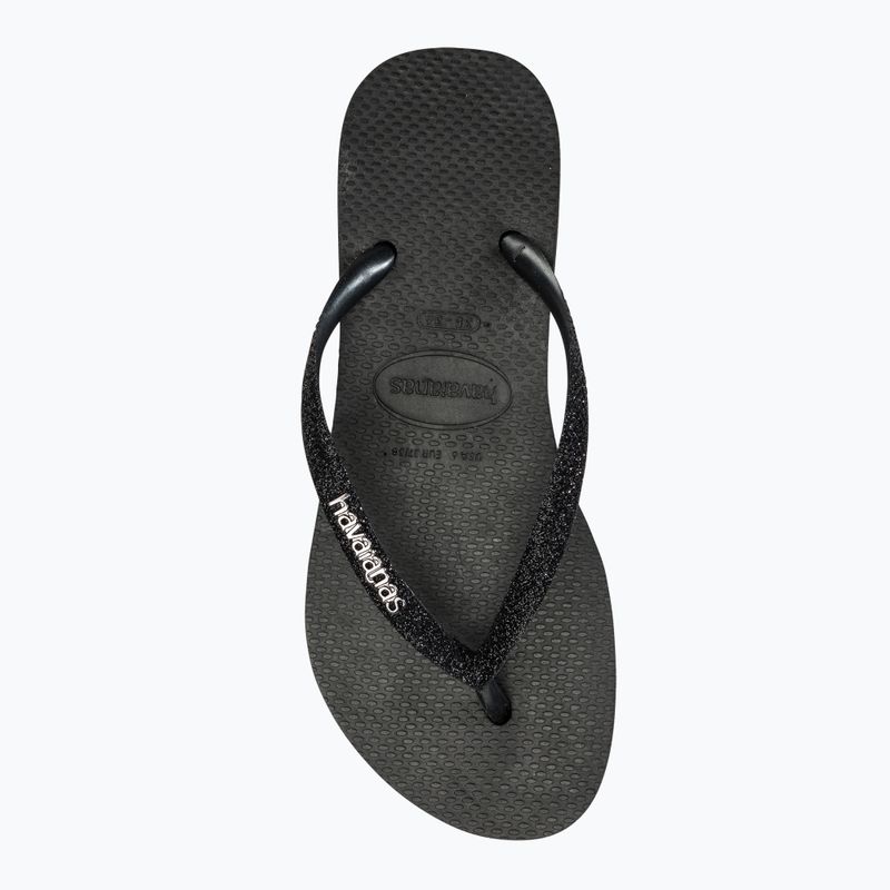 Дамски джапанки Havaianas Slim Flatform Sparkle black 5