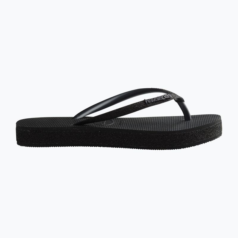 Дамски джапанки Havaianas Slim Flatform Sparkle black 10