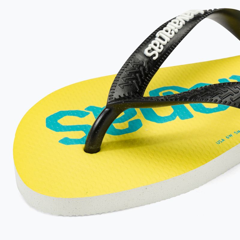 Havaianas Top Logomania 2 джапанки бяло / черно 7