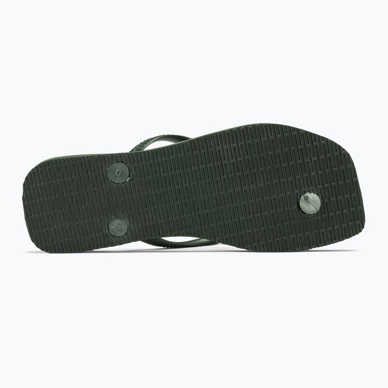 Дамски джапанки Havaianas Square Logo Metallic green olive 4