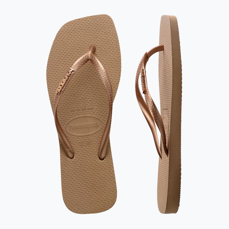 Дамски джапанки Havaianas Square Logo Metallic rose gold / rose gold 12