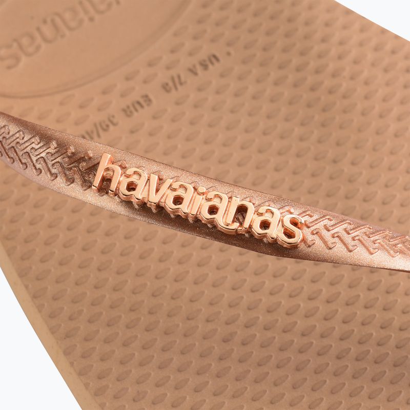 Дамски джапанки Havaianas Square Logo Metallic rose gold / rose gold 13