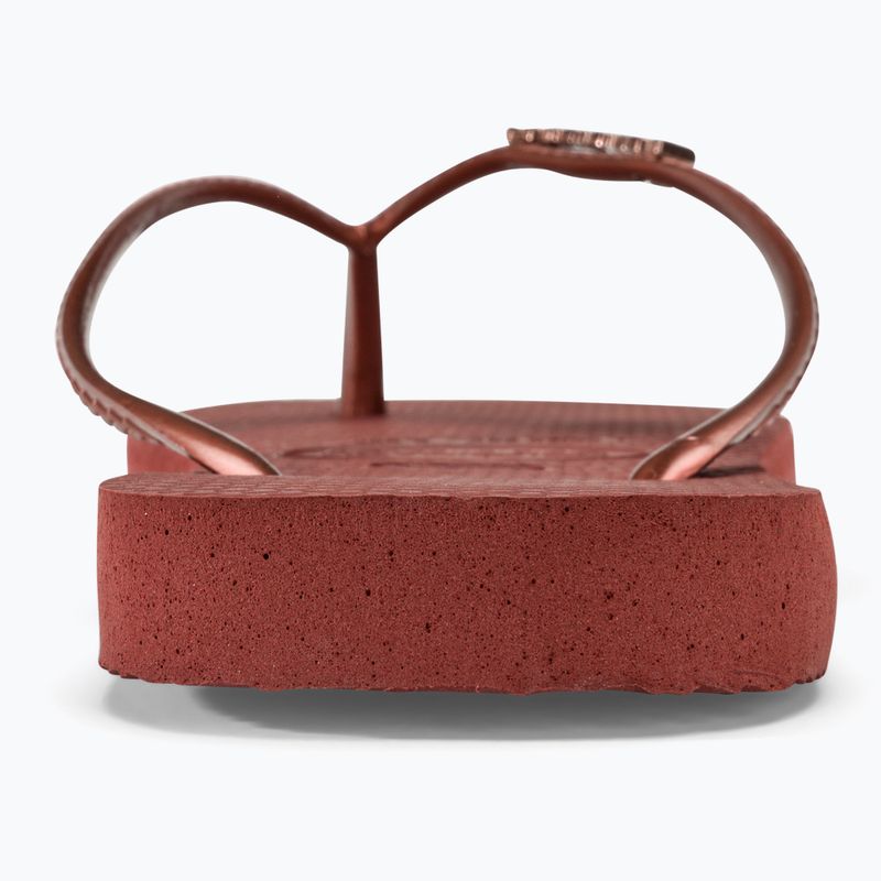 Дамски джапанки Havaianas Square Logo Metallic mahogany 6