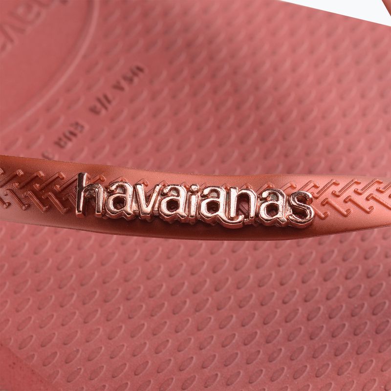 Дамски джапанки Havaianas Square Logo Metallic mahogany 12