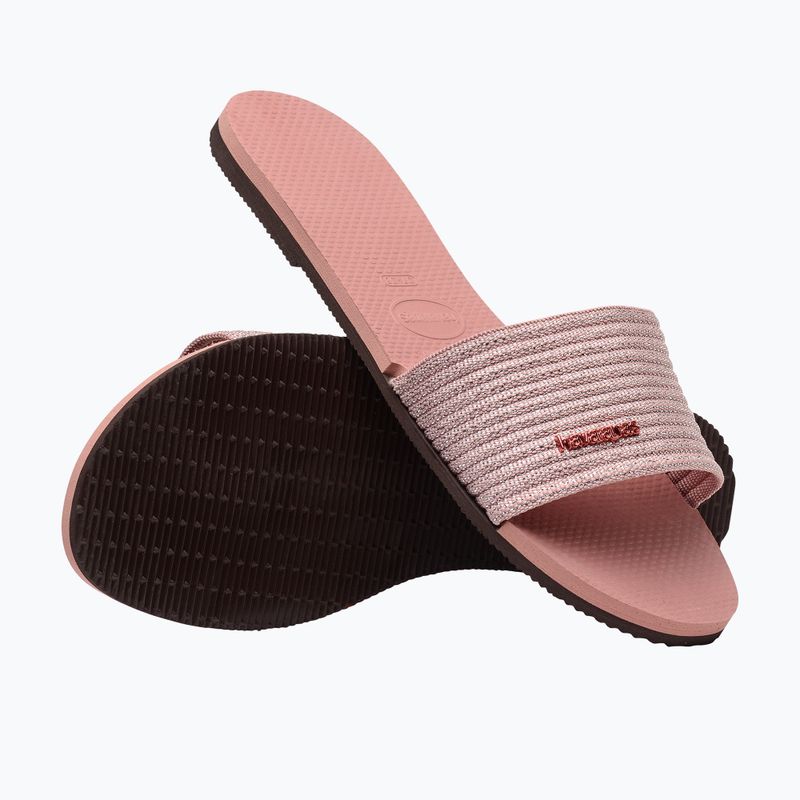 Дамски чехли Havaianas You Malta Metallic crocus rose 11