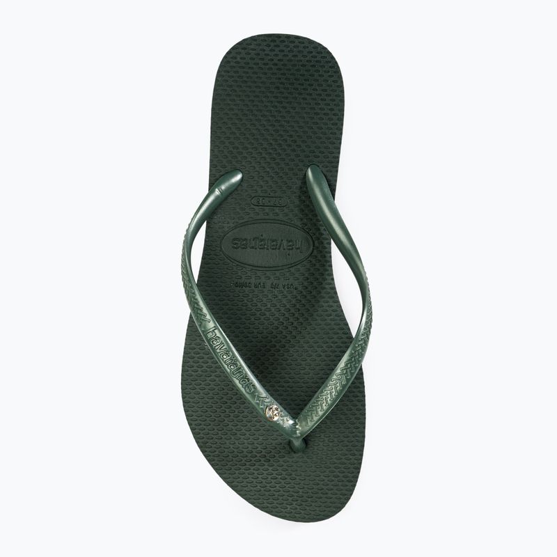 Дамски джапанки Havaianas Slim Crystal Sw II olive green 6