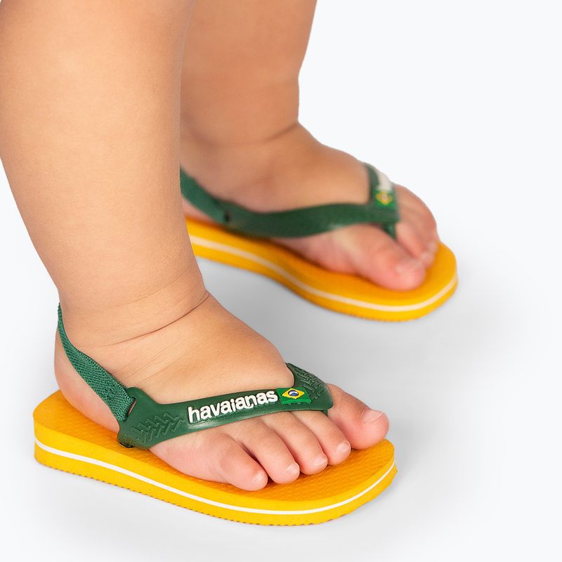 Детски сандали Havaianas Baby Brasil Logo II pop yellow / amazon 4