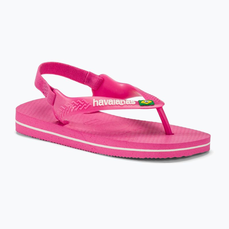 Детски сандали Havaianas Baby Brasil Logo II pink flux / white