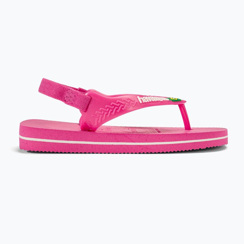 Детски сандали Havaianas Baby Brasil Logo II pink flux / white 2