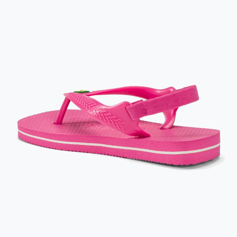 Детски сандали Havaianas Baby Brasil Logo II pink flux / white 3