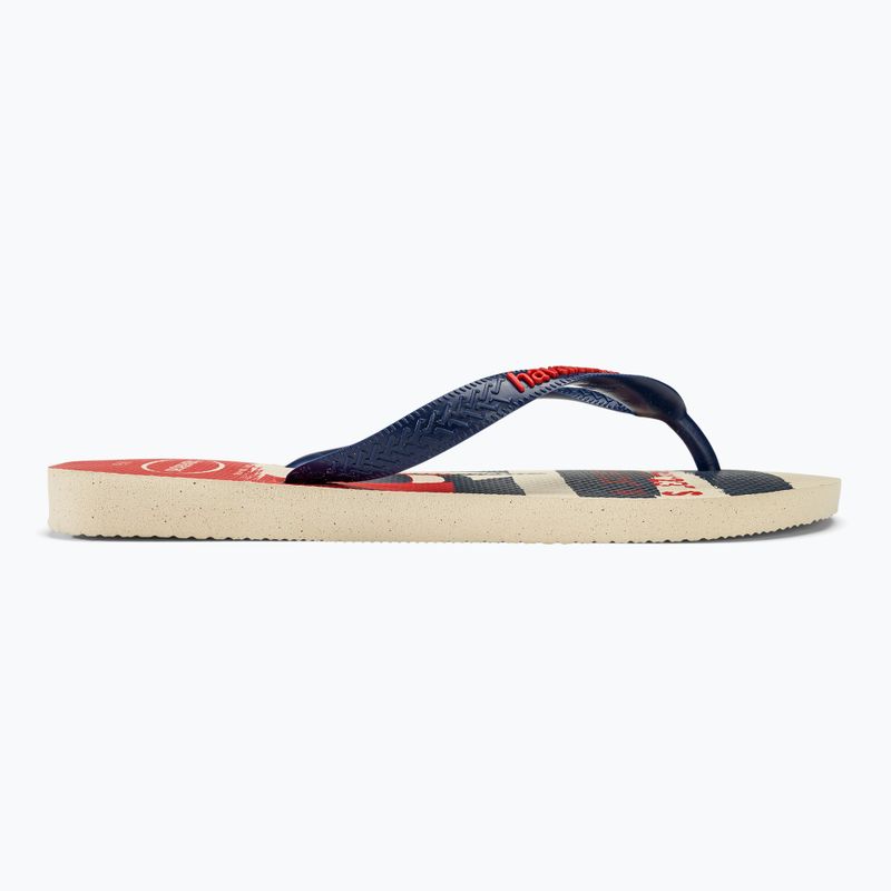 Джапанки Havaianas Top Nautical beige straw / navy blue / ruby red 2