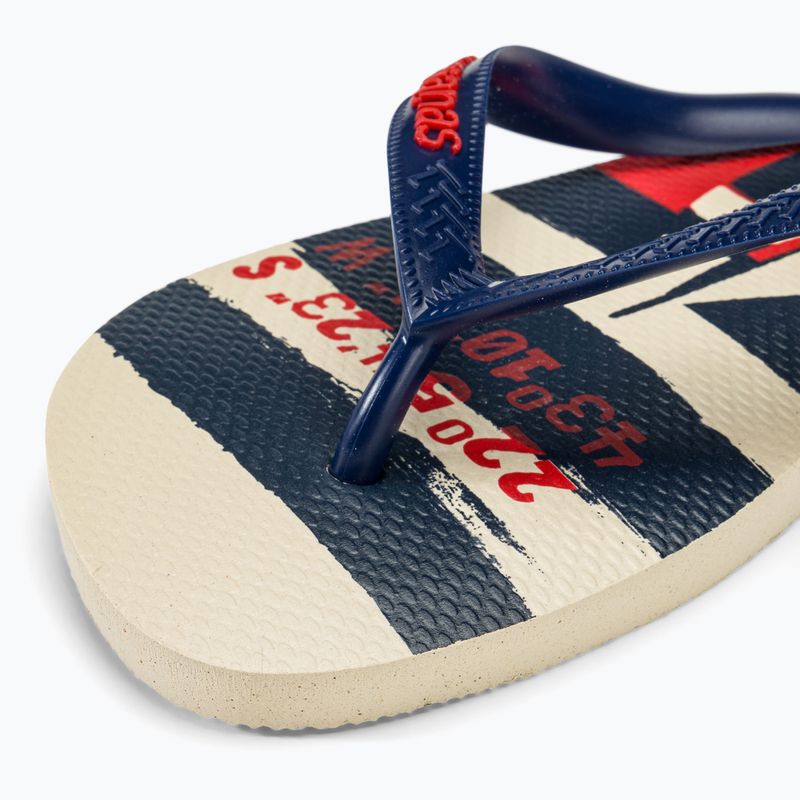 Джапанки Havaianas Top Nautical beige straw / navy blue / ruby red 7