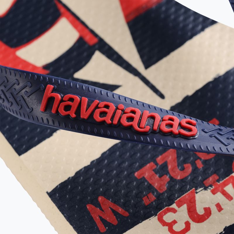 Джапанки Havaianas Top Nautical beige straw / navy blue / ruby red 12