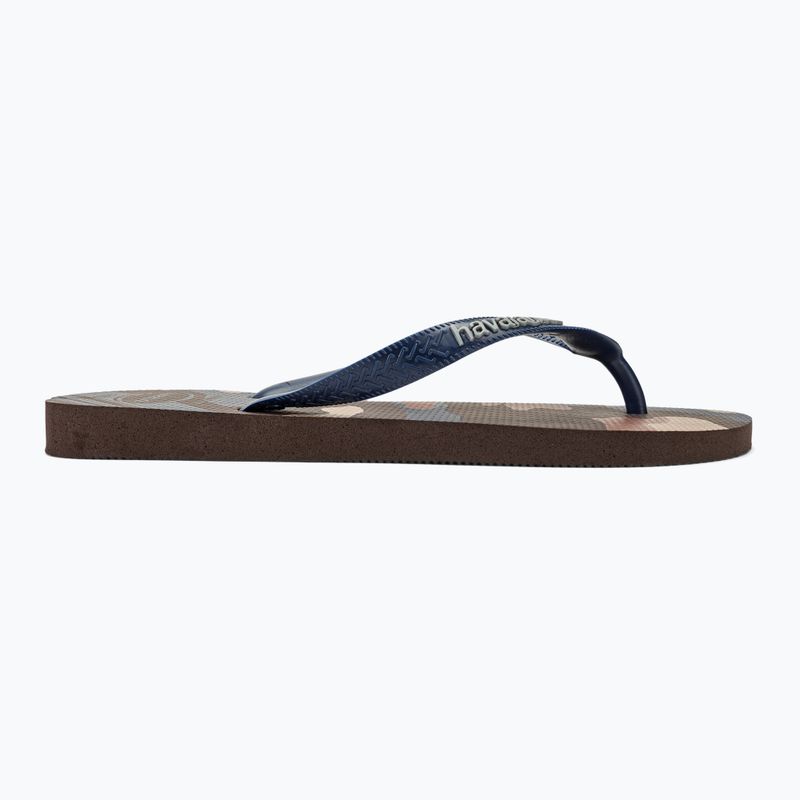 Мъжки джапанки Havaianas Top Camu dark brown 2