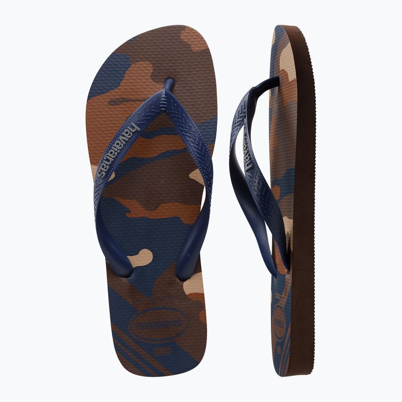 Мъжки джапанки Havaianas Top Camu dark brown 11