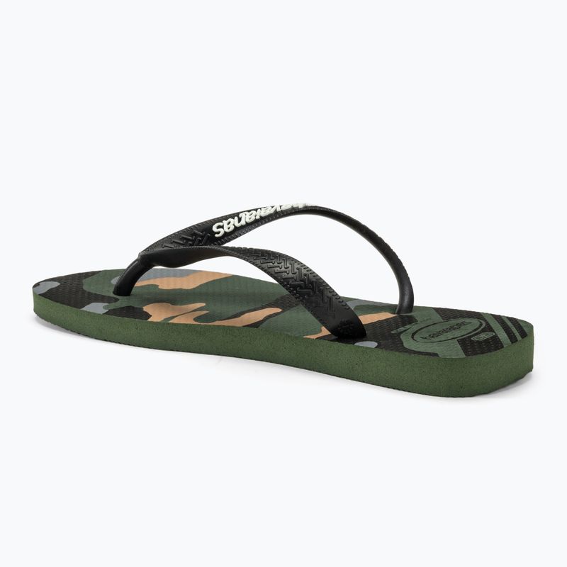 Мъжки джапанки Havaianas Top Camu olive green / black 3