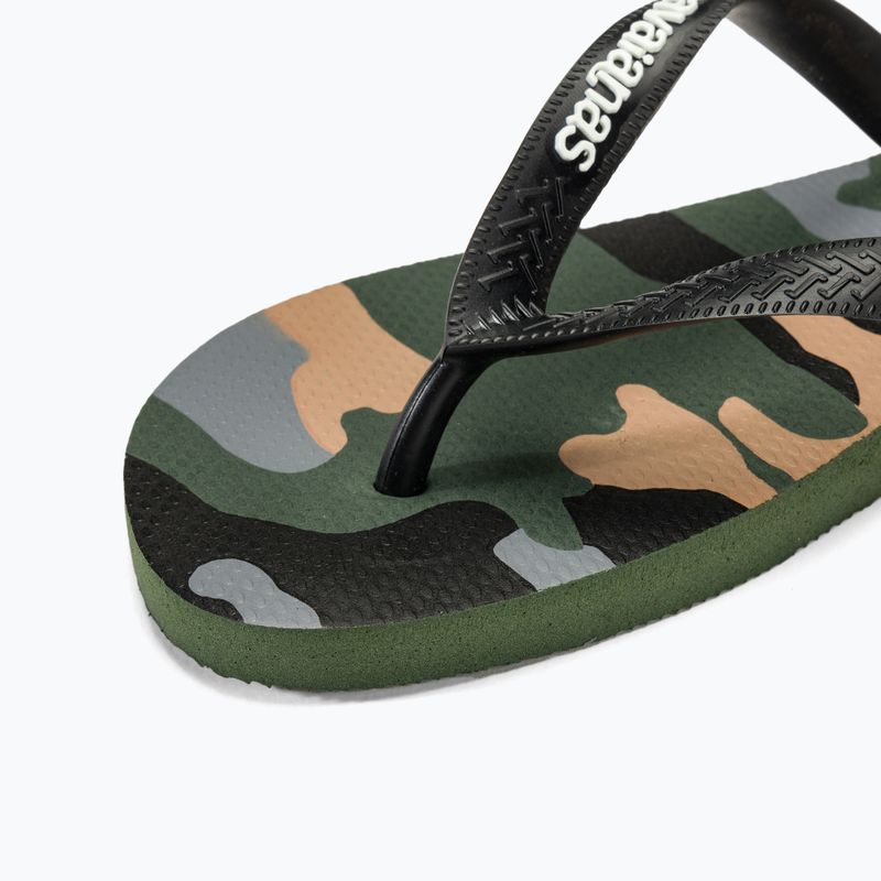 Мъжки джапанки Havaianas Top Camu olive green / black 7