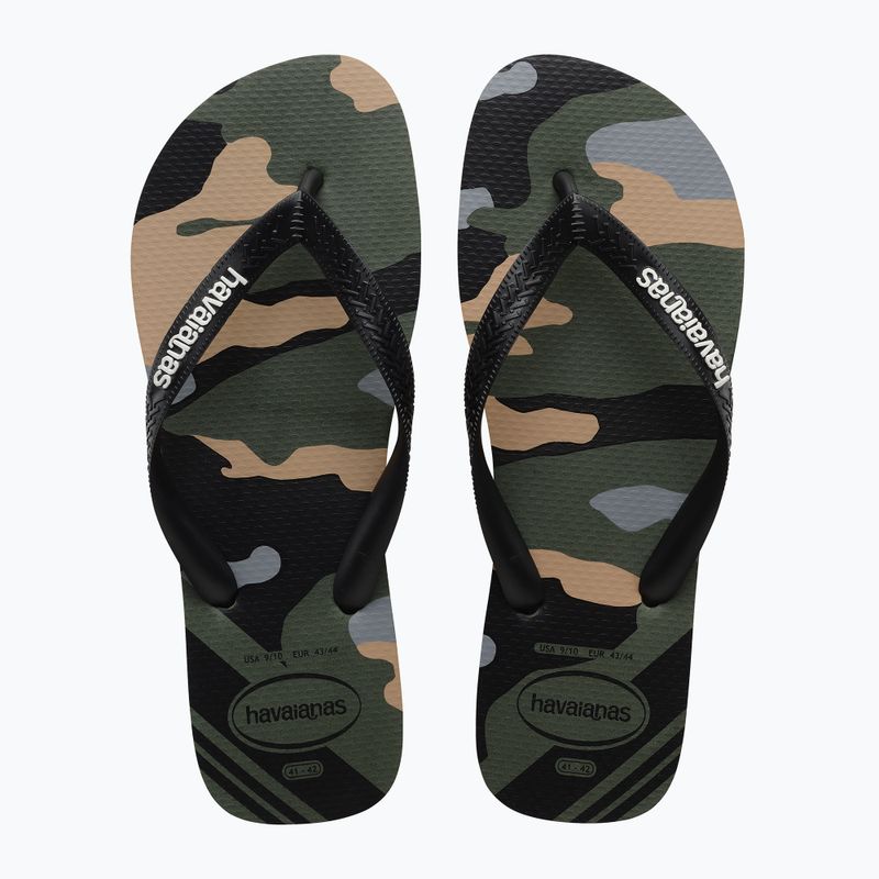 Мъжки джапанки Havaianas Top Camu olive green / black 10