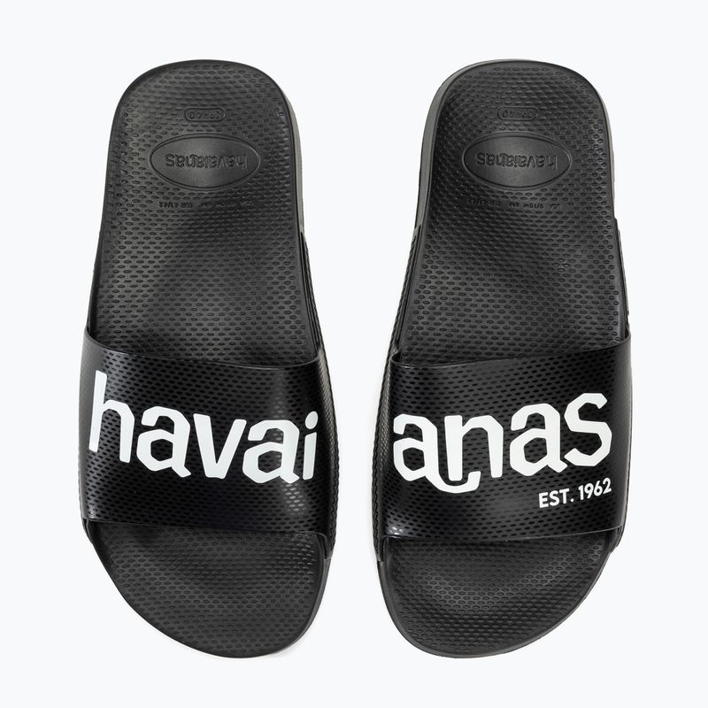 Джапанки Havaianas Classic Logomania black / black 9